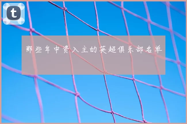 那些年中资入主的英超俱乐部名单